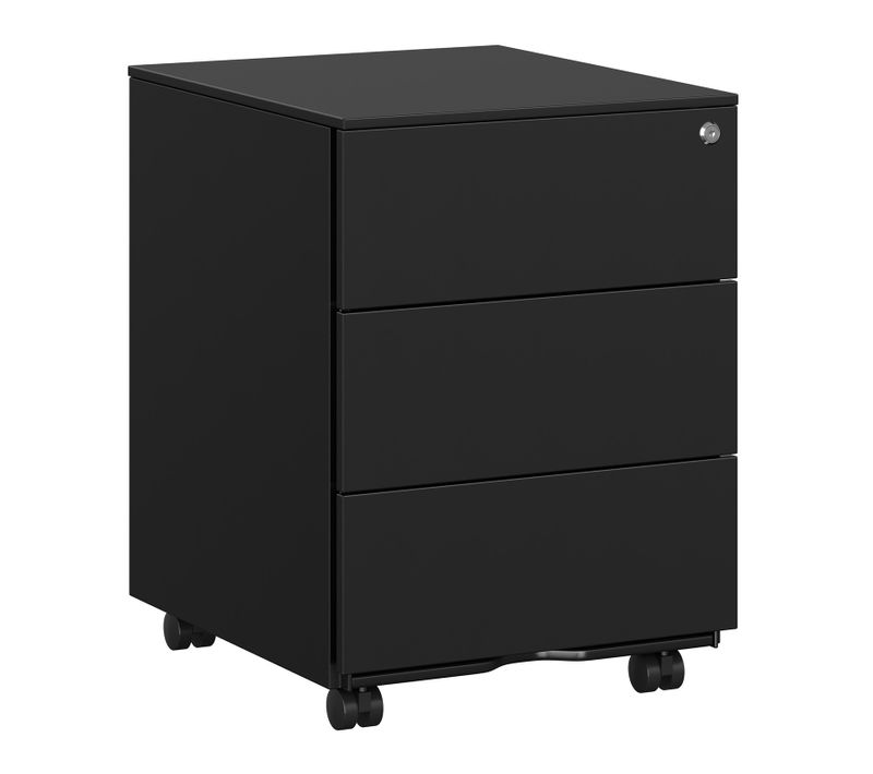 Caisson De Bureau Mobile, Avec 3 Tiroirs, Pré-assemblé, 39 X 45 X 55 Cm