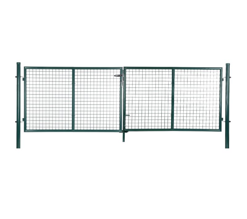 Porte De Jardin Avec Serrure Et 3 Clés Vert,poignée Et Clés, 106 X 90 Cm (l X H), Gris