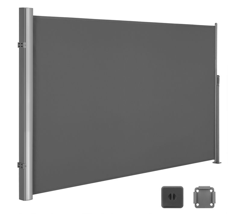2 X 3,5 M (h X L), Store Latéral, Brise-vue Rétractable, Paravent, Gris Anthracite