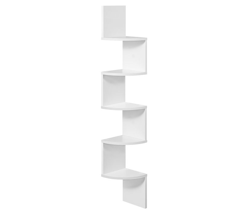 Étagère D'angle, Étagère Murale, Étagère En Forme Zigzag, Bibliothèque, Blanc