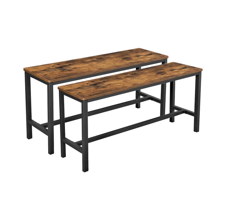 Bancs De Salle à Manger, Lot De 2,  Marron Rustique Ktb33x