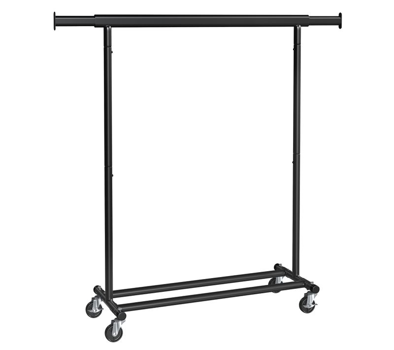 Portant à Vêtements Avec Roulettes, Capacité De Charge 100 Kg, Noir