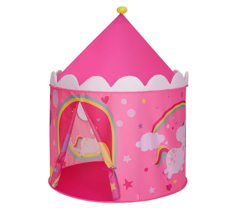 Tente De Jeu Enfant, Château Pour Enfant, Rose Et Jaune Lpt04py