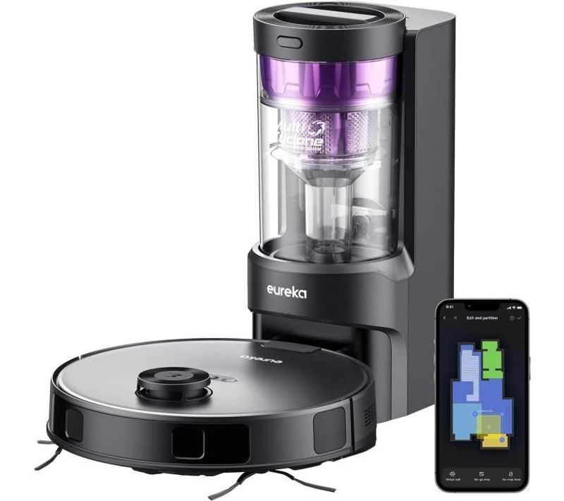 Aspirateur Robot Laveur - E10s Noir - 4000 Pa - 180 Min - 200 Ml