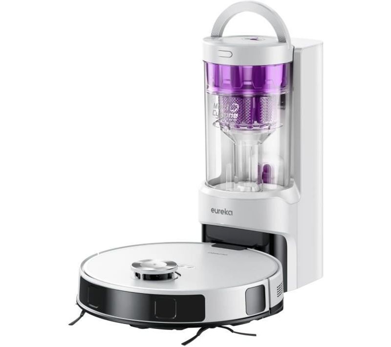 E20 Plus - Aspirateur Robot Avec Station De Vidange Automatique - 8000 Pa  - Anti Enchevetrement -