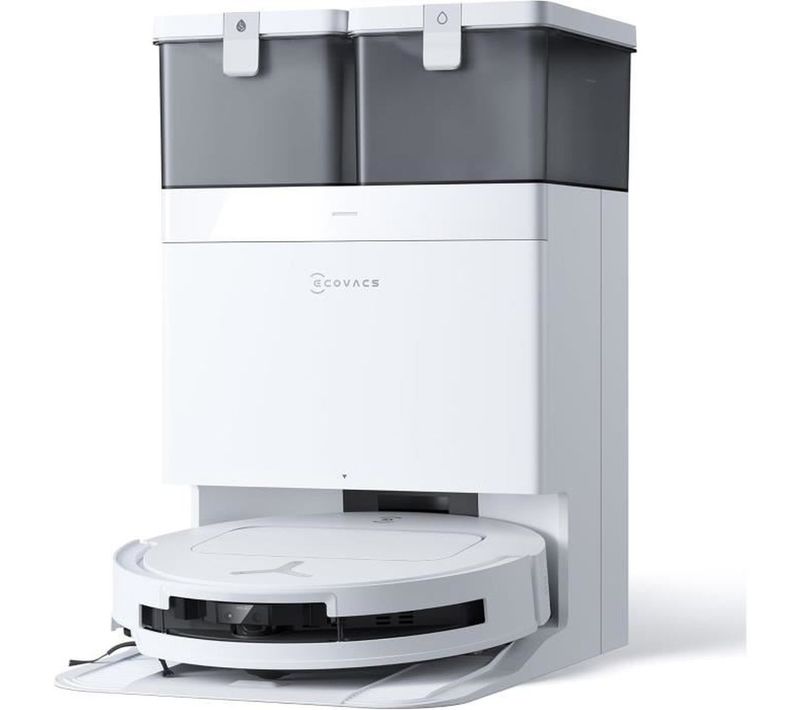 Deebot T50 Omni - Aspirateur Robot Laveur Avec Station - 15000pa - Brosse Latérale Et Serpilliere E