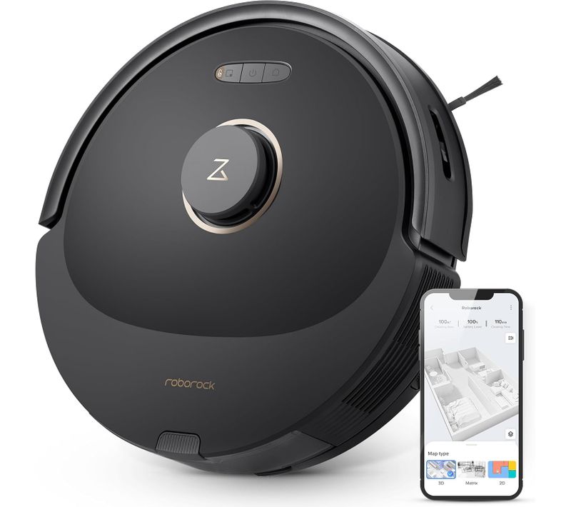 Q8 Max Robot Aspirateur Possède les Deux Brosses, L'aspiration de 5500 Pa- Noir