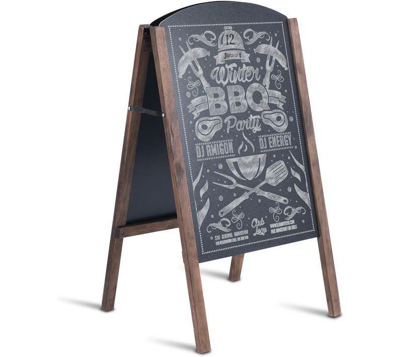 Ardoise Cadre En Bois Tableau à Craie Chevalet Planche De Trottoir Tableau De Menu