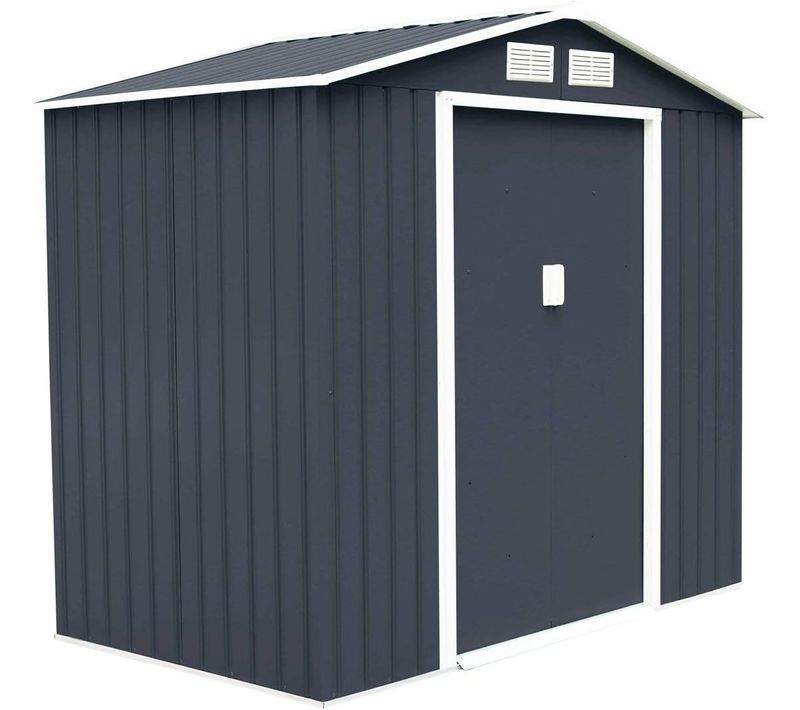 Abri De Jardin-2,71 ㎡ En Métal Cabane/remise De Jardin Stockage Rangement 213 X 127 X 185 Cm Gris