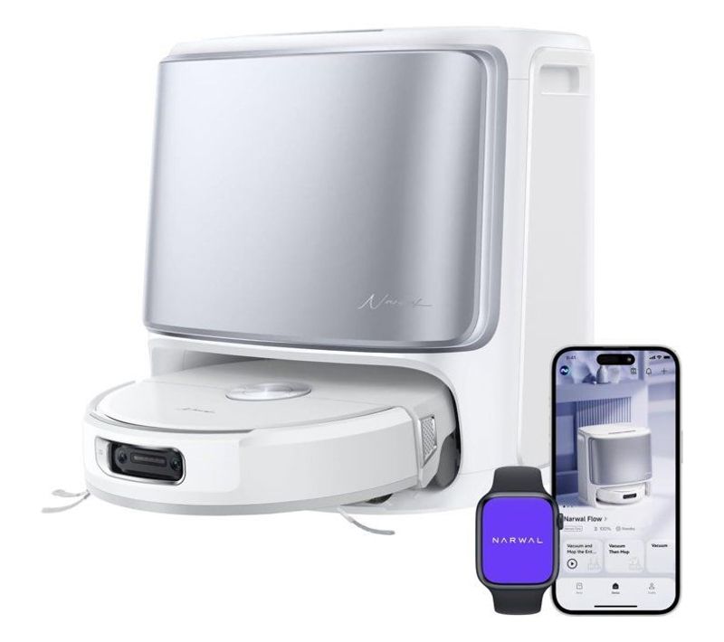 Flow - Aspirateur Robot Laveur Avec Station - 22 000 Pa - Dualflow Anti-enchevetrement Poil Animaux