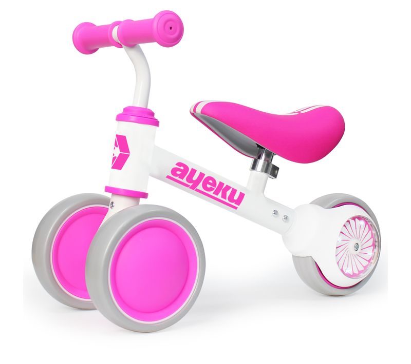 Vélo D’équilibre LED Lumineuse 1–3 Ans, Rose