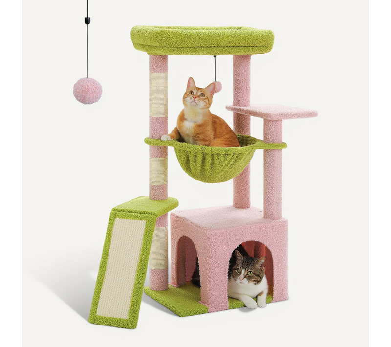Petit Arbre à Chat Multifonction 92 Cm Rose