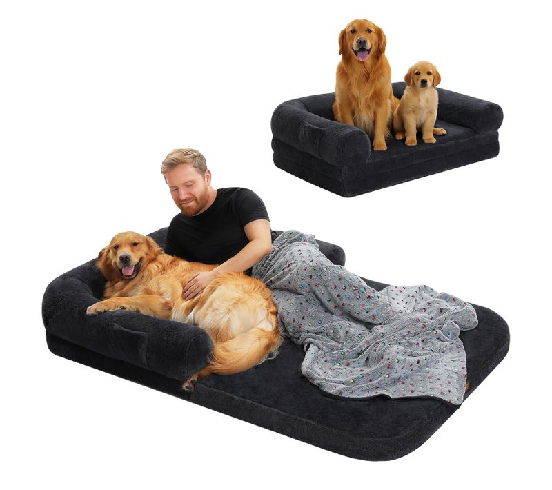 Lit Pour Chien Et Humain XXL 183 Cm Gris