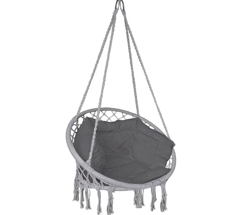 Fauteuil Suspendu Avec Coussin Gris