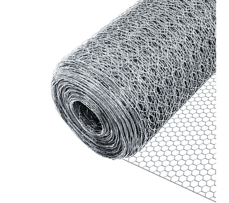 Grillage à Poule Avec Fils 25mm En Acier Galvanise 1x50m