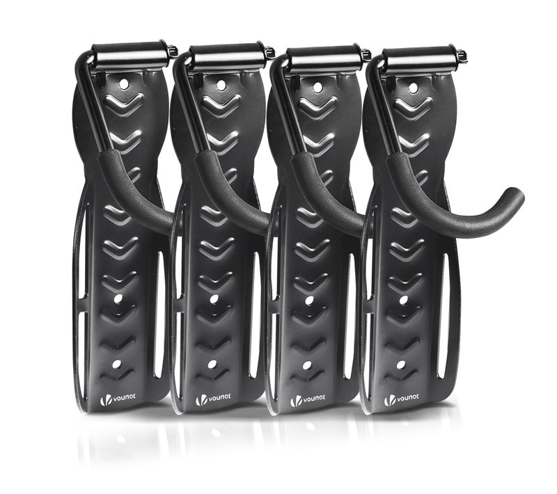Lot De 4 Supports De Vélo Mural Rangement Suspendu Noir