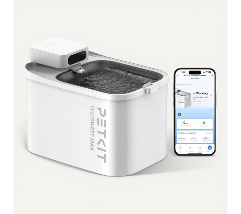Eversweet Max Fontaine À Eau Connectée Pour Animaux, 3l, 83jours D'autonomie