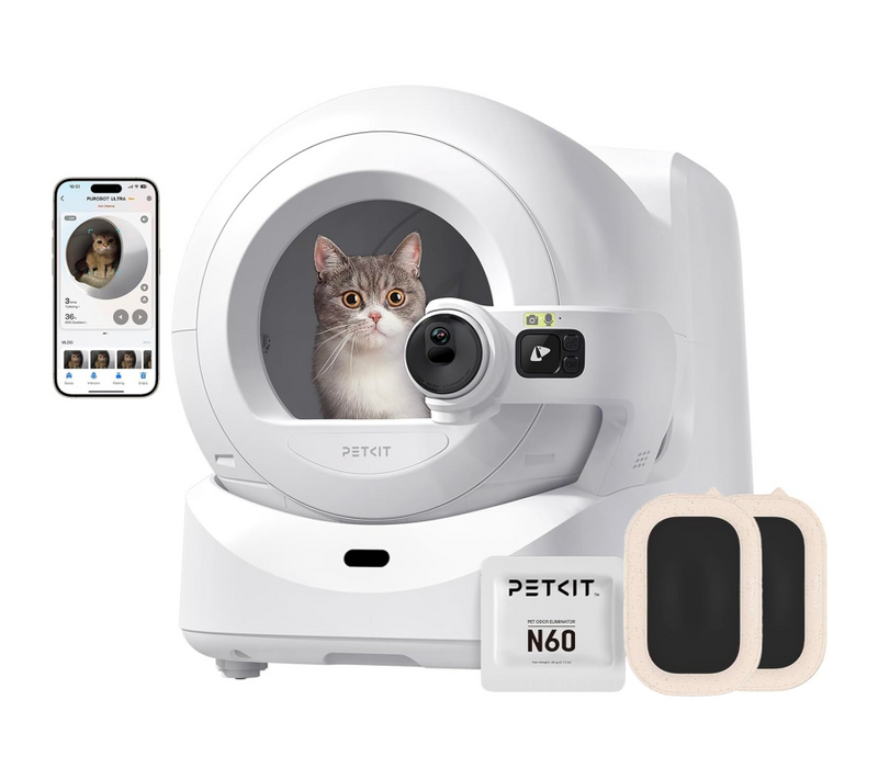 Purobot Ultra Robot Litière Automatique Pour Chat Avec Caméra Et Ia