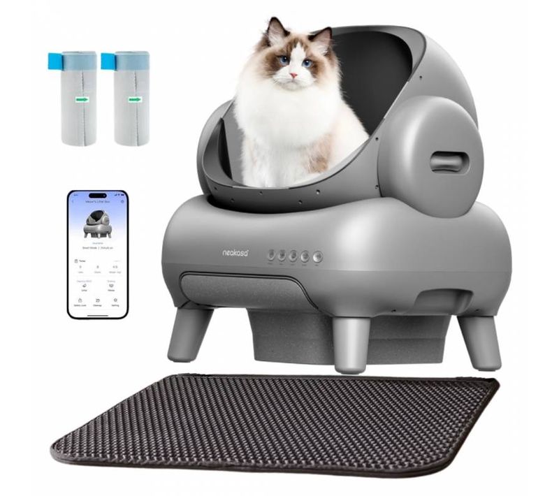 Neakasa Litière Automatique Pour Grands Chats - Grande Ouverture - Noir