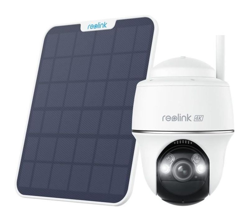 Caméra De Sécurité Extérieure 4k Solaire Wi‐fi Double Bande 2 Voies