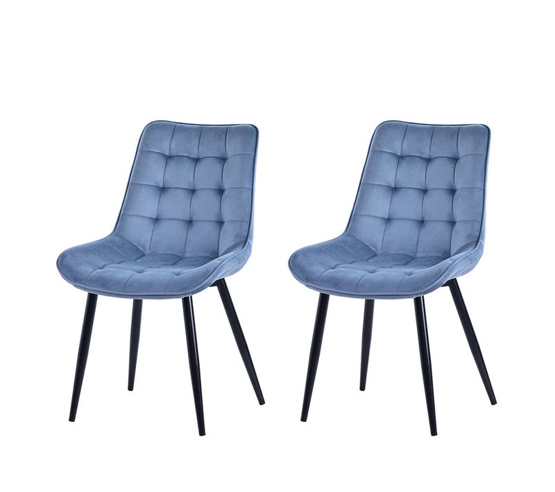 Lot de 2 chaises salle à manger, idéal pour le salon ou la cuisine — dimensions 53 × 62.5 × 88 cm