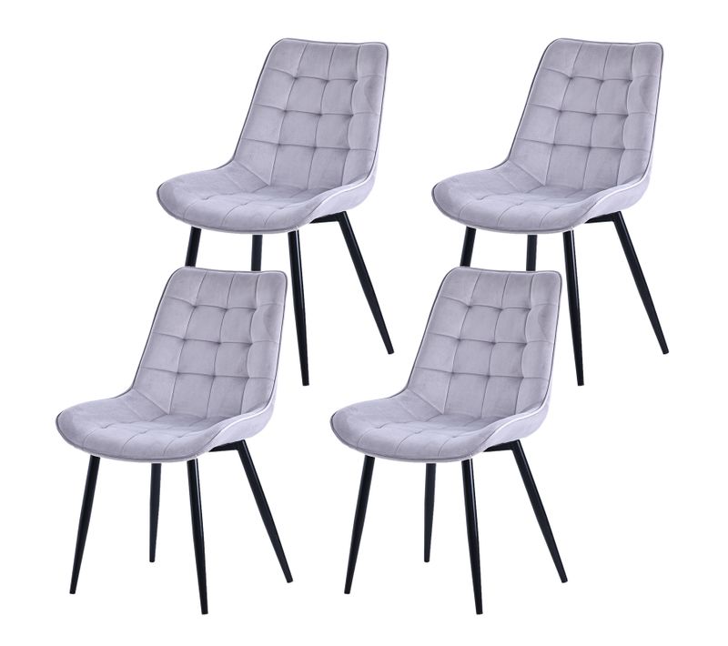 Lot de 4 chaises salle à manger, idéal pour le salon ou la cuisine — dimensions 53 × 62.5 × 88 cm