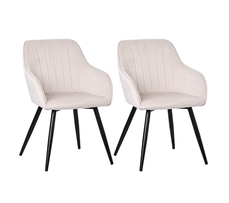 Lot de 2 chaises salle à manger et cuisine, bureau – Confortable 58×63×81 cm
