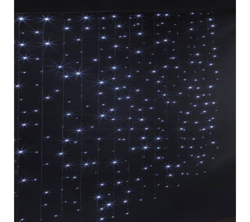 Guirlande Rideau Façade Noël 171 Ampoules LEDs Bleu