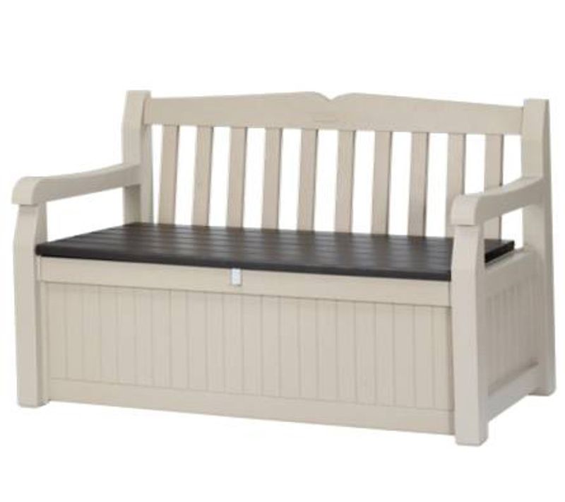 Coffre-banc Jardin Résine "bogota" - 265 L - 140 X 60 X 84 Cm - Beige