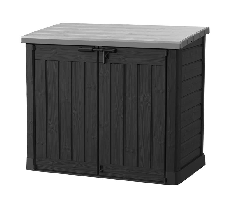 Coffre De Rangement Exterieur En Résine - 1200 L - Multifonctions - Toit Plat