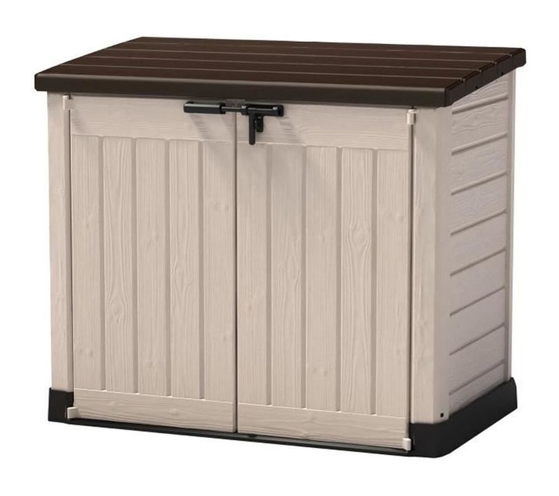 Coffre De Jardin Sio Multifonction 1200l Avec Vérins Toit Plat