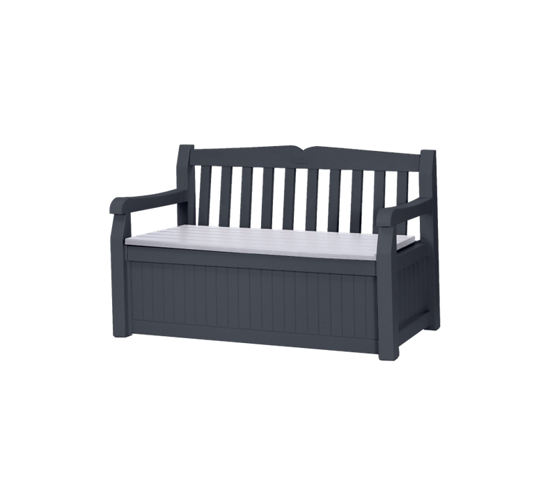 Coffre-banc Jardin Résine "bogota" - 265 L - 140 X 60 X 84 Cm - Anthracite