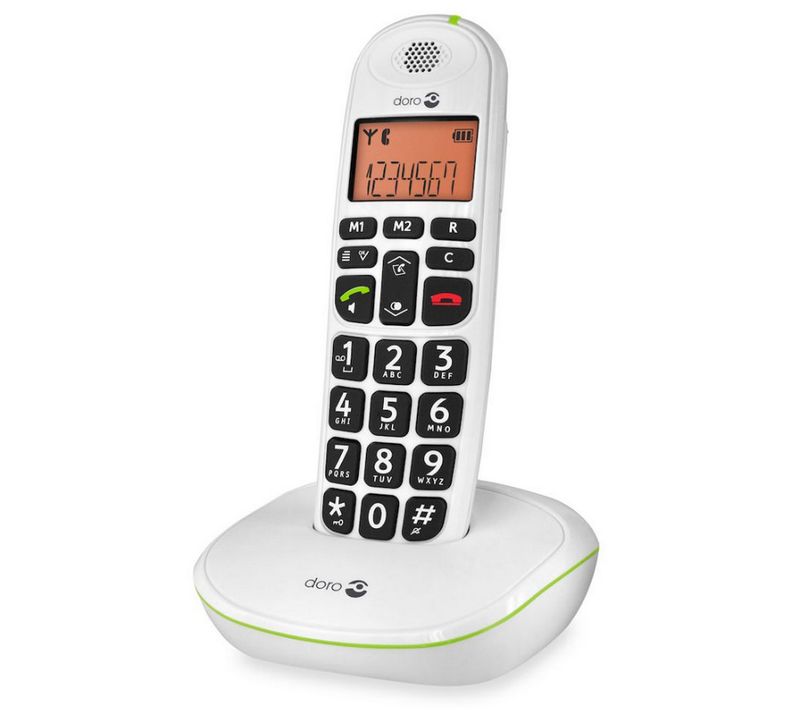 Téléphone Sans Fil Dect Blanc Sans Répondeur Phoneeasy100w