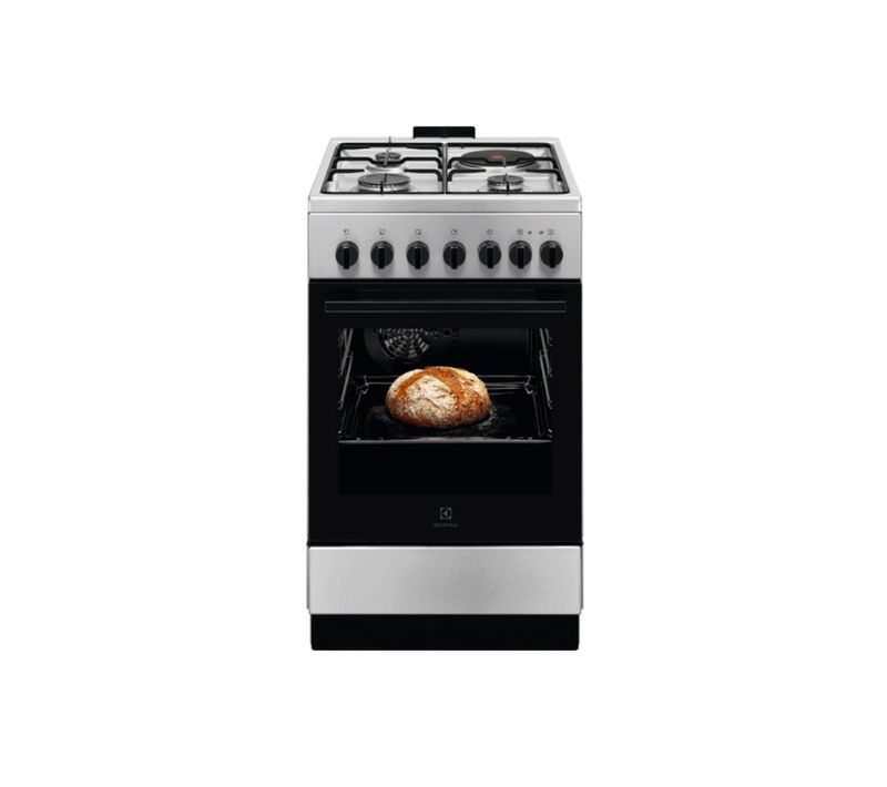 Cuisinière Mixte 3 foyers gaz + 1 électrique Inox - Lkm520011x