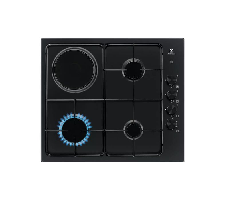 Plaque Mixte 3 foyers gaz + 1 électrique - Egl62821ob