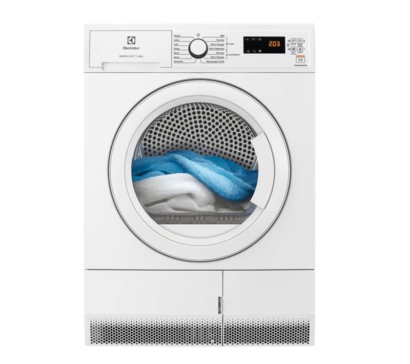 Sèche-linge Pompe à Chaleur 60cm 8kg Blanc Edhf4812ac
