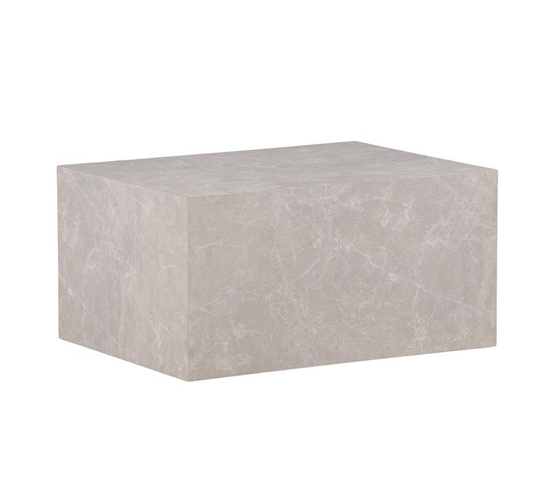 Table Basse Imitation Marbre "york" 80cm Beige