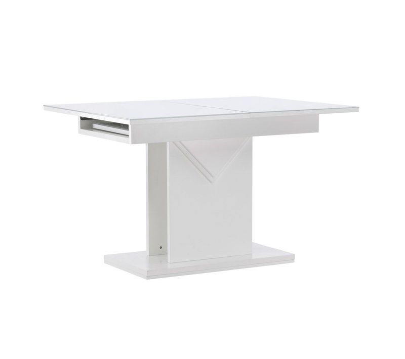 Table à Manger Extensible "pluto" 120-160cm Blanc