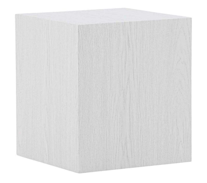 Table Basse Carré York Bois Blanchi