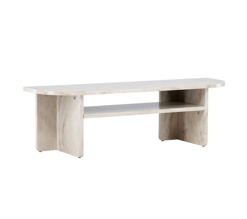 Meuble TV Effet Marbre "alesund" 140cm Beige