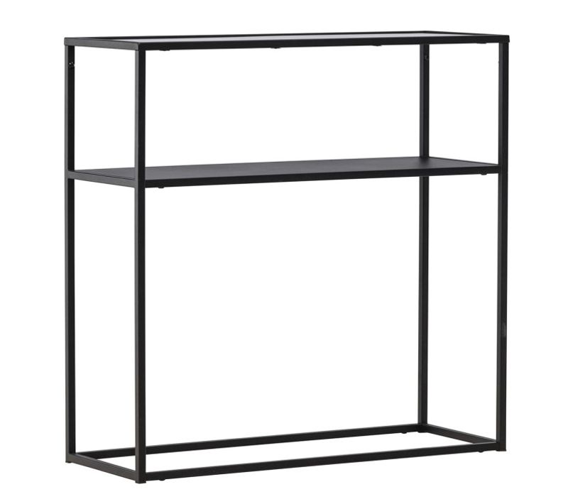 Console Design En Verre "bogota" 80cm Noir