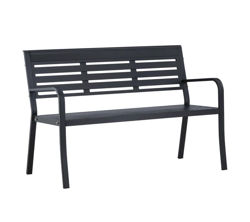 Banc De Jardin "elvas" 125cm Noir