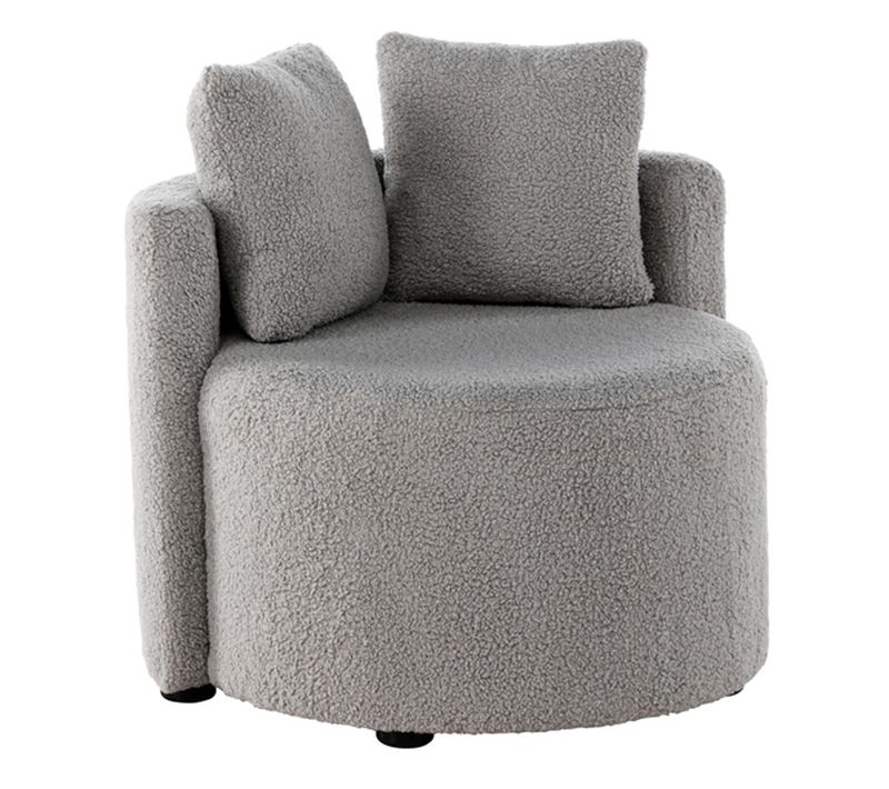 Fauteuil Enfant En Tissu Bouclé "kelso" 59cm Gris