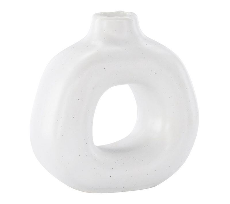 Bougeoir Design En Céramique "judi" 13cm Blanc