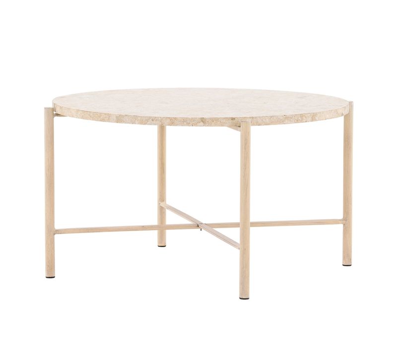 Table Basse En Pierre "sandhamn" 70cm Beige