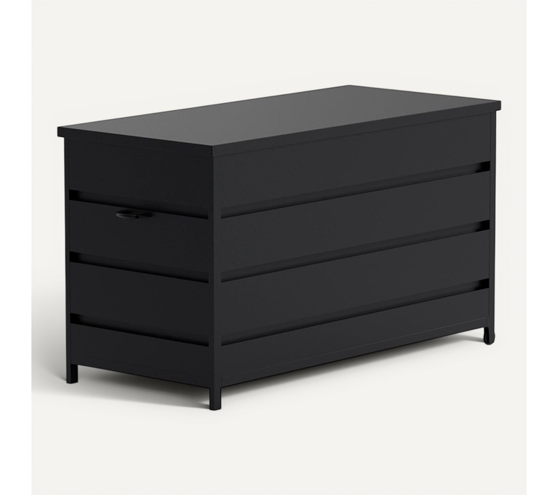 Coffre De Jardin "nisis" 130cm Noir