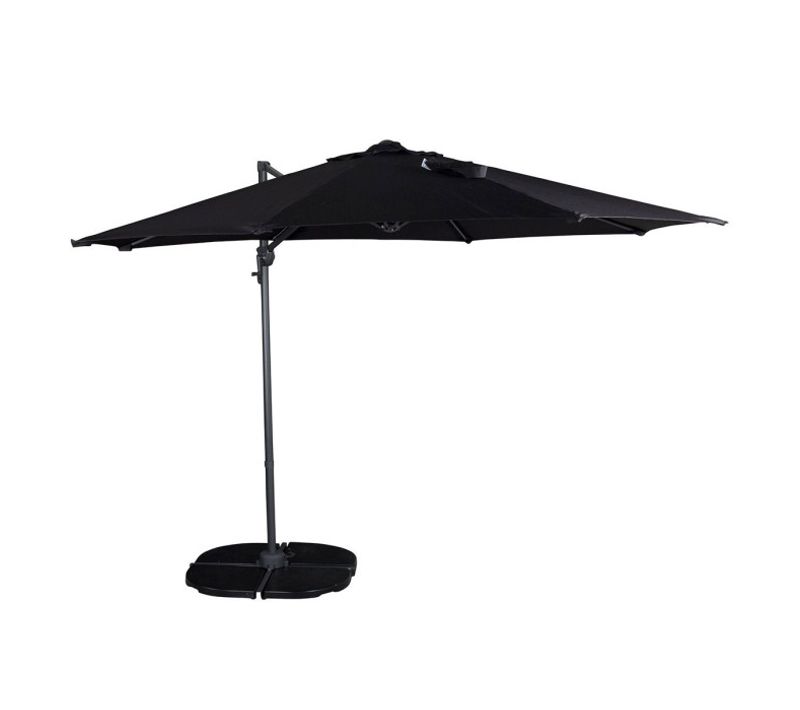 Parasol Déporté Rotatif "leeds" 294cm Noir