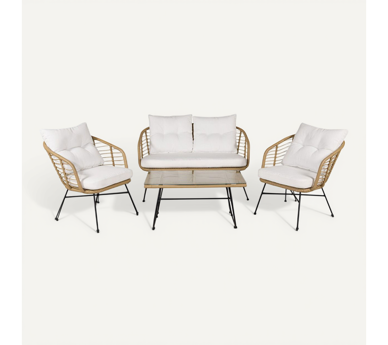 Salon De Jardin "viga" 126cm Naturel