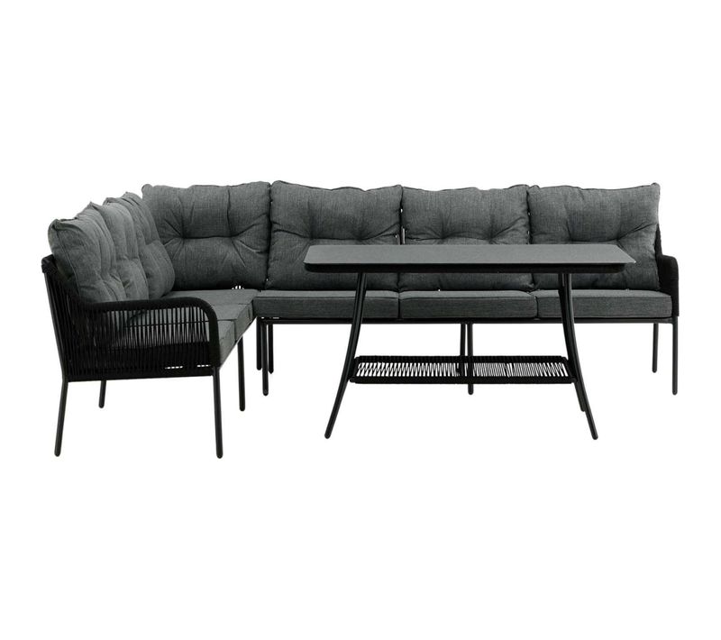 Ensemble Canapé D'angle Et Table Basse De Jardin Berlin