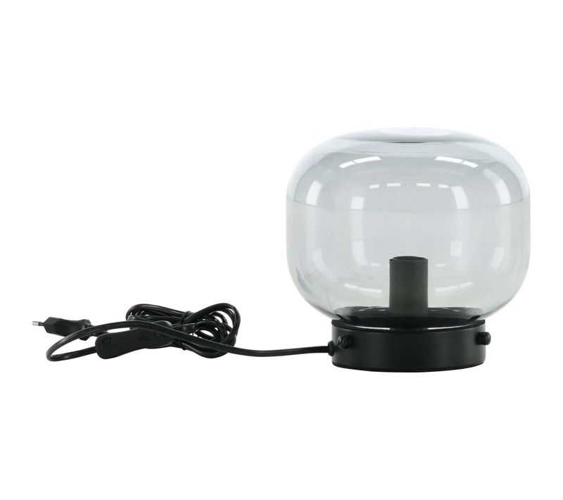 Lampe à Poser En Acier Et Verre Fumé Bollonelie